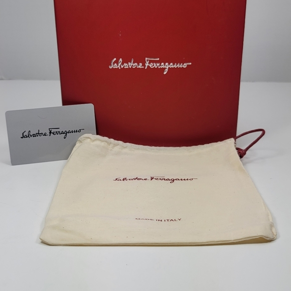 Salvatore Ferragamo Gold Gancini Buckle Reversible Black/Dark Blue Belt. - Picture 7 of 7